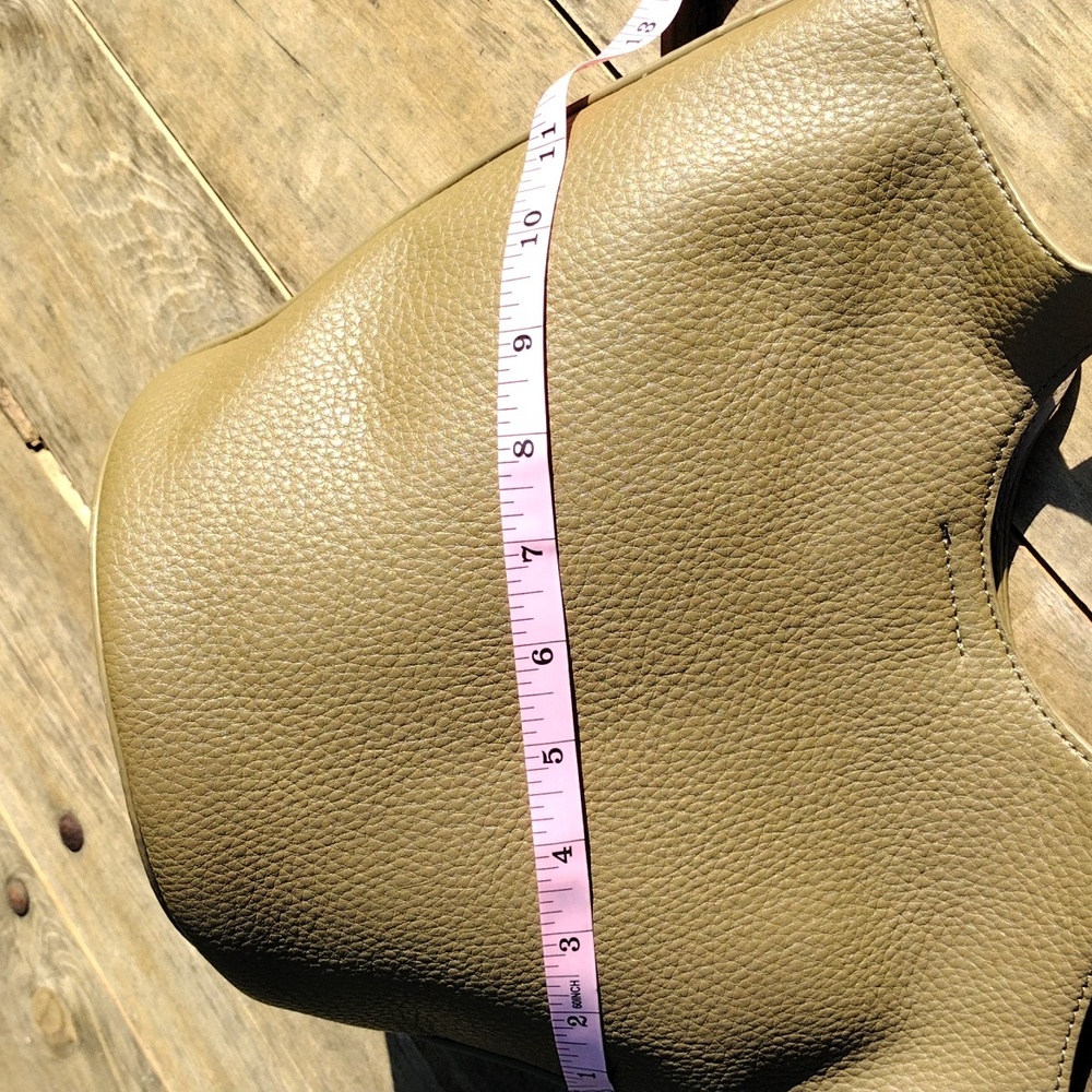 Small Antik Kraft Solene 2-in-1 Shoulder Bag Tote In Vegan Leather - Picture 11 of 11